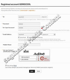 Cara Register Gemscool