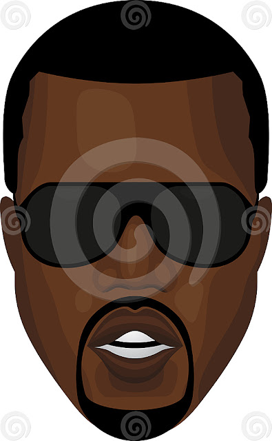 Kanye West Face Portrait