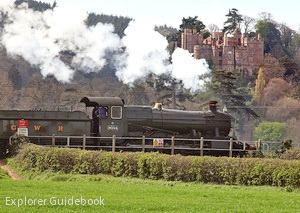 West somerset railway dunster express steam train
