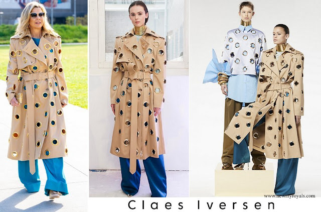 Queen Maxima wore Claes Iversen Coat Trench Pazia from Claes Iversen 2019 collection