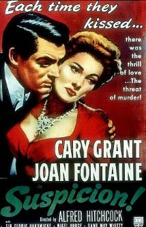 HVB vintage wedding blog - Remembering Joan Fontaine, SUSPICION poster