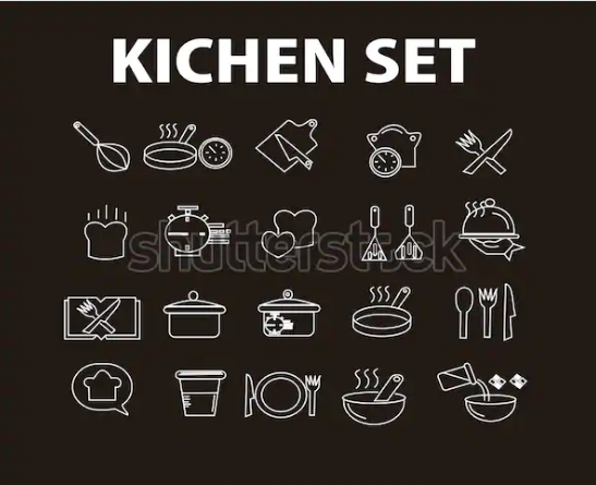 illustration design kichen set