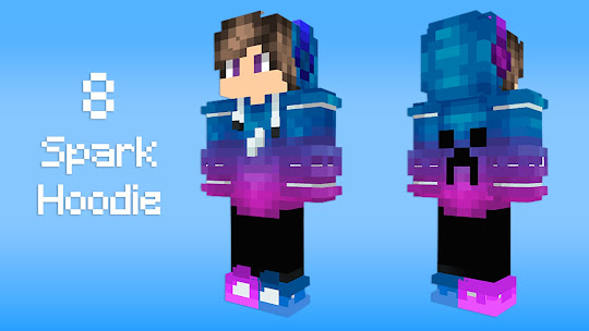 minecraft skins spark hoodie boy