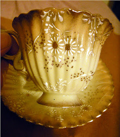 Early 1900s Hand Painted Japanese Tashiro Yokohama Porcelain Teacup & Saucer 田代