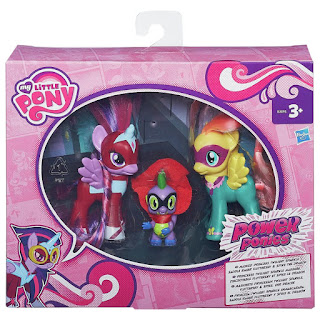 MLP Power Ponies Fluttershy as Saddle Rager and Twilight Sparkle Masked Matter-horn 2-pack with Spike as Humdrum