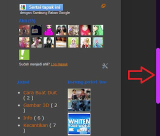 Cara Tukar Scroll Bar Blog 