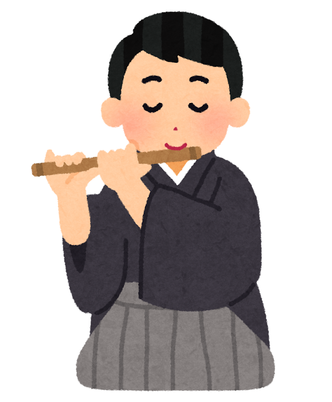 篠笛を吹く人のイラスト 男性 かわいいフリー素材集 いらすとや