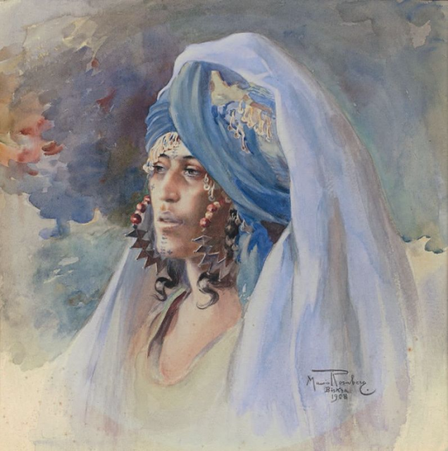 Femme de Biskra, 1908 par Maurice Romberg de Vaucorbeil