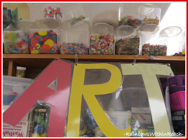 photo of: Organize your Art Center (from Organizational RoundUP via RainbowsWIthinReach) 