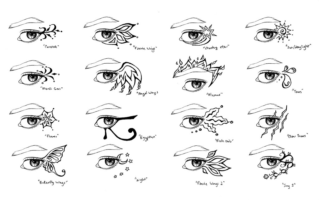 Tattoos For Eyes. Black amp; White 8 Eyes Tattoo
