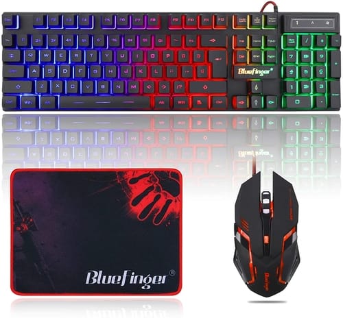 Review BlueFinger RGB Gaming Keyboard and Backlit Mouse