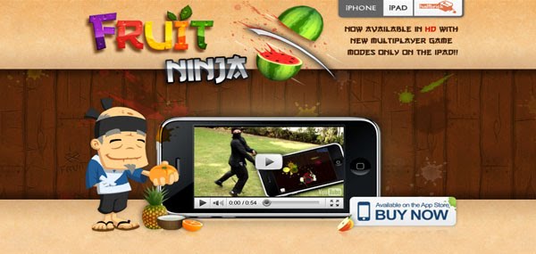 Fruit Ninja Web Design