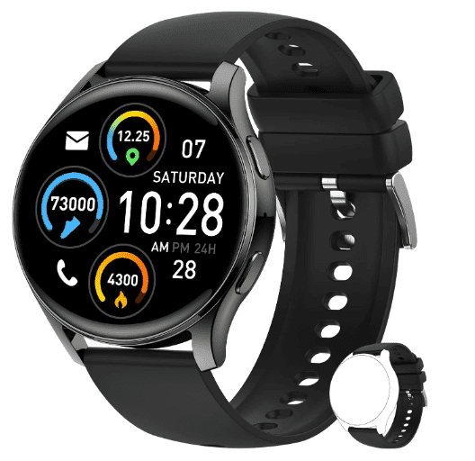 Zhizhi S37-Black Waterproof Sport Running Bluetooth Smartwatch