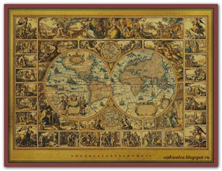 "MCM Olde World Map" Tilton Crafts