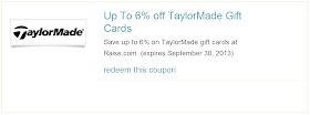 With Taylormade gift cards, you can save up to 6% when you buy Taylormade products at Raise.com. With Taylormade gift cards, you can save up to 6% when you buy Taylormade products at Raise.com.