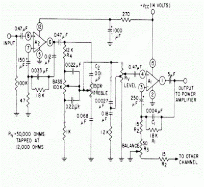 53 dB Stereo Preamplifier for Tape