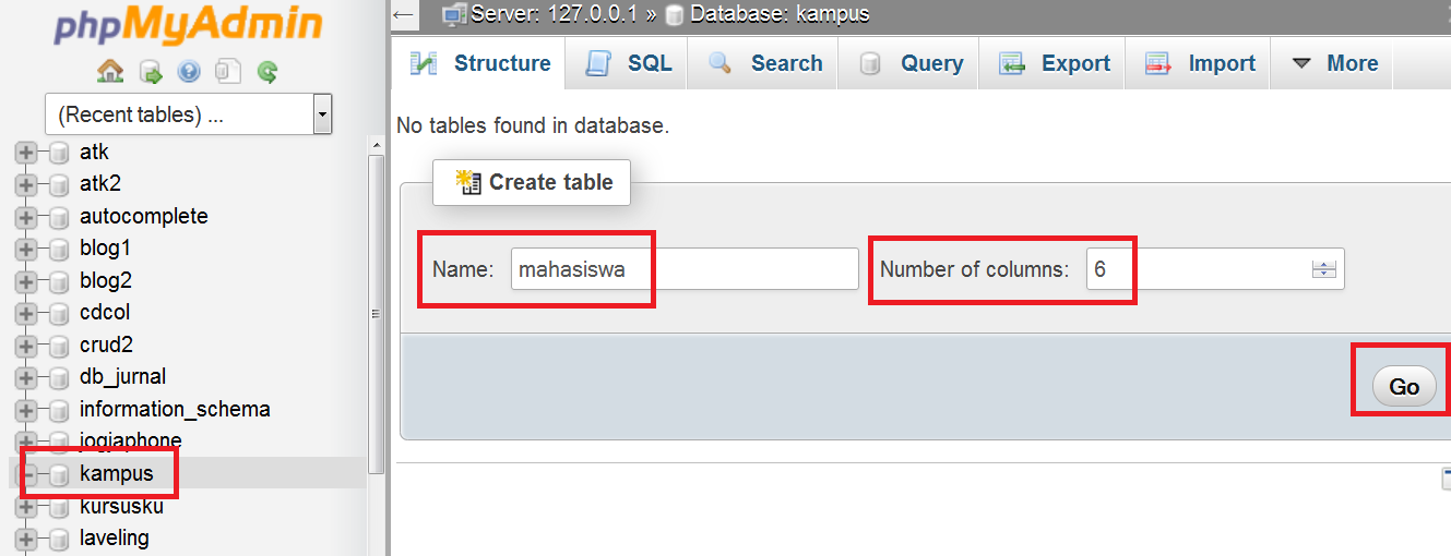 Contoh Database Kampus - Contoh Moo