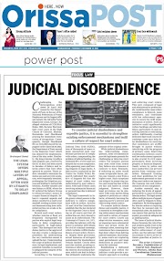 JUDICIAL DISOBEDIENCE - Article by Shri. Bruhaspati Samal