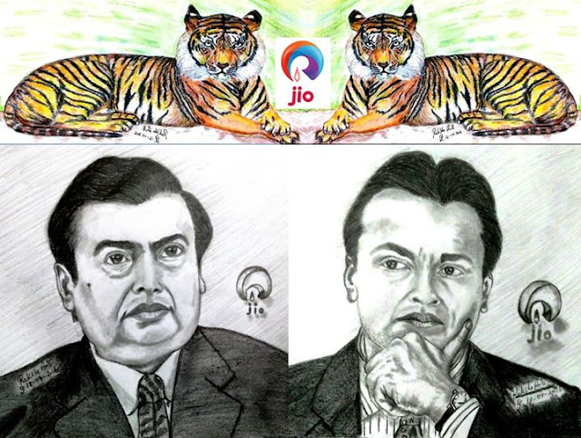 PENCIL DRAWING - MUKESH AMBANI 