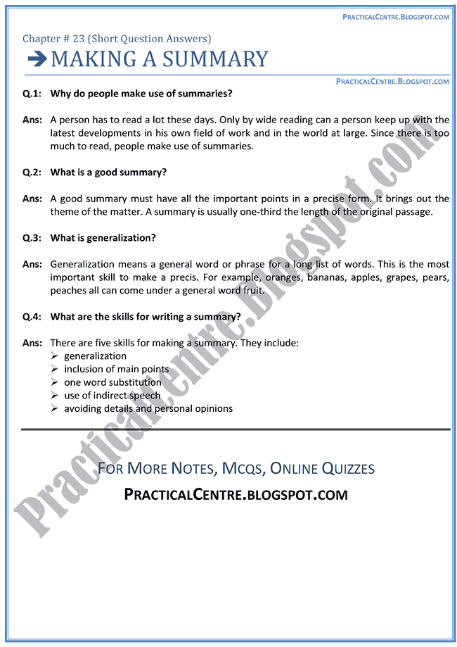 making-a-summary-questions-answers-english-x