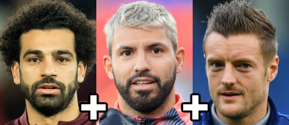 Moh Salah - Kun Aguero - Jamie Vardy