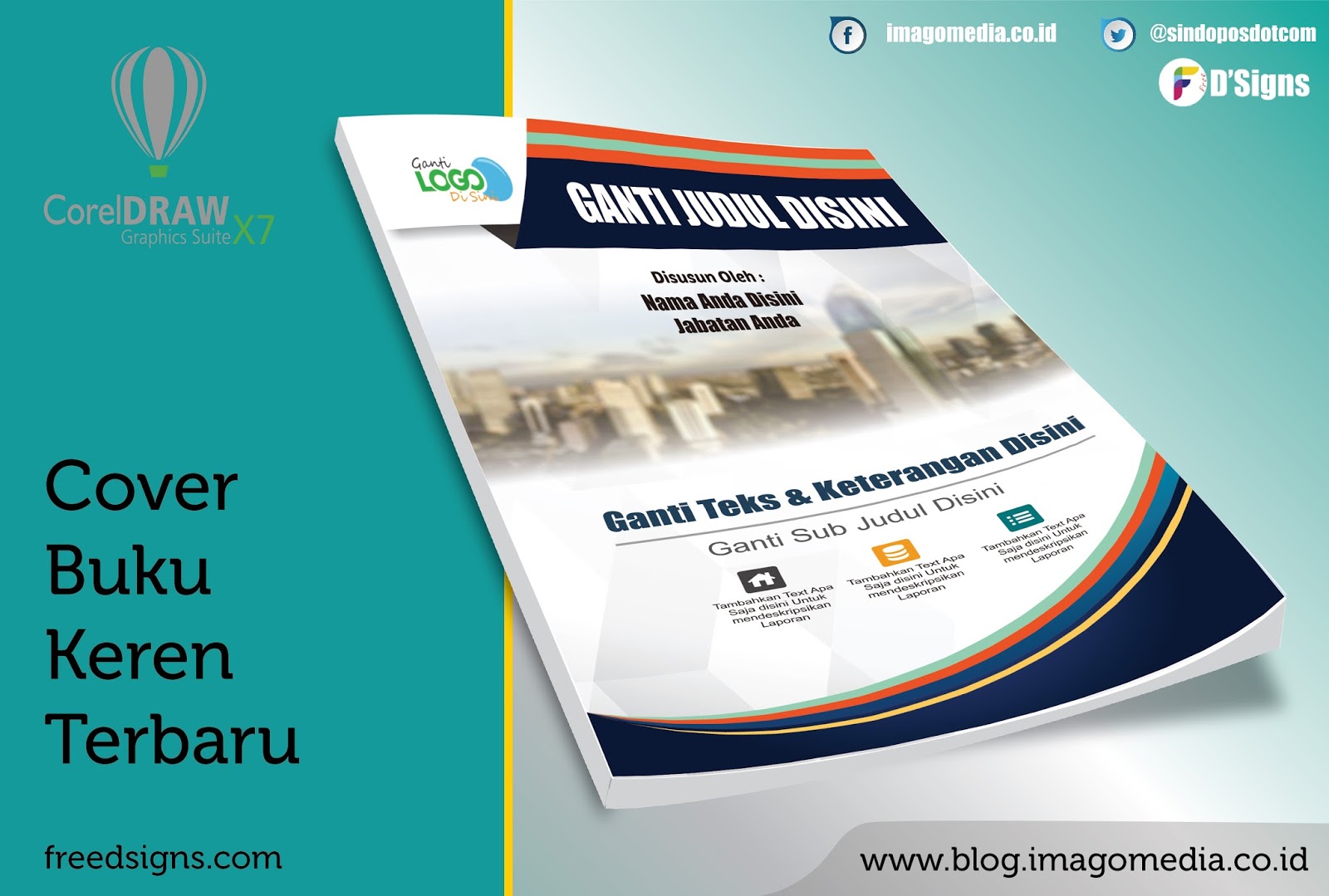 Download Desain  Cover  Buku  Corel Draw  Keren Imago Media 