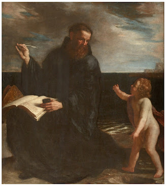 San Agustín meditando sobre la Trinidad (Guercino, 1636). Museo del Prado