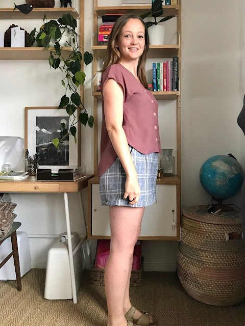 Diary of a Chain Stitcher: Closet Case Patterns Kalle Shirt Hack in Rayon Crepe from The Fabric Store