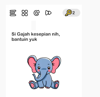 Si Gajah Kesepian Nih Bantuin Yuk Brain out, Kunci Jawaban Level 74 Brain out