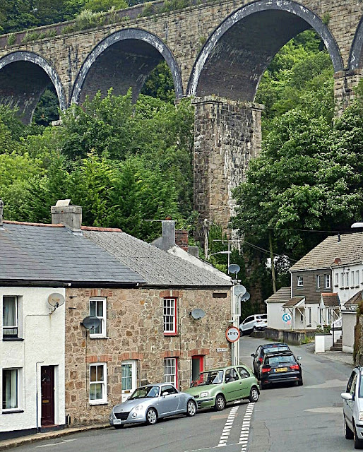 Viaduct and cottages, St.Austell, Cornwall