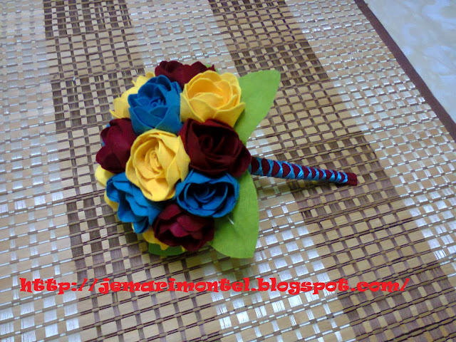 felt roses hand bouquet