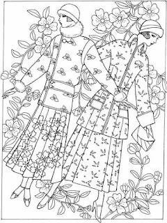 wonderful flower fashion desaign coloring pages