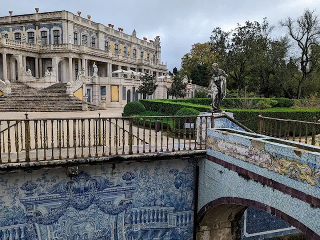 Queluz Palace viewed from the Tiled Canal