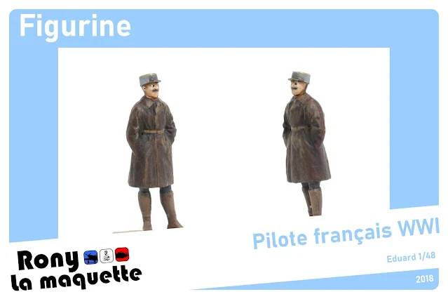 Pilote français  devant un Nieuport 11 au 1/48.