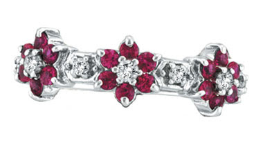 Pink Sapphire Flower Ring