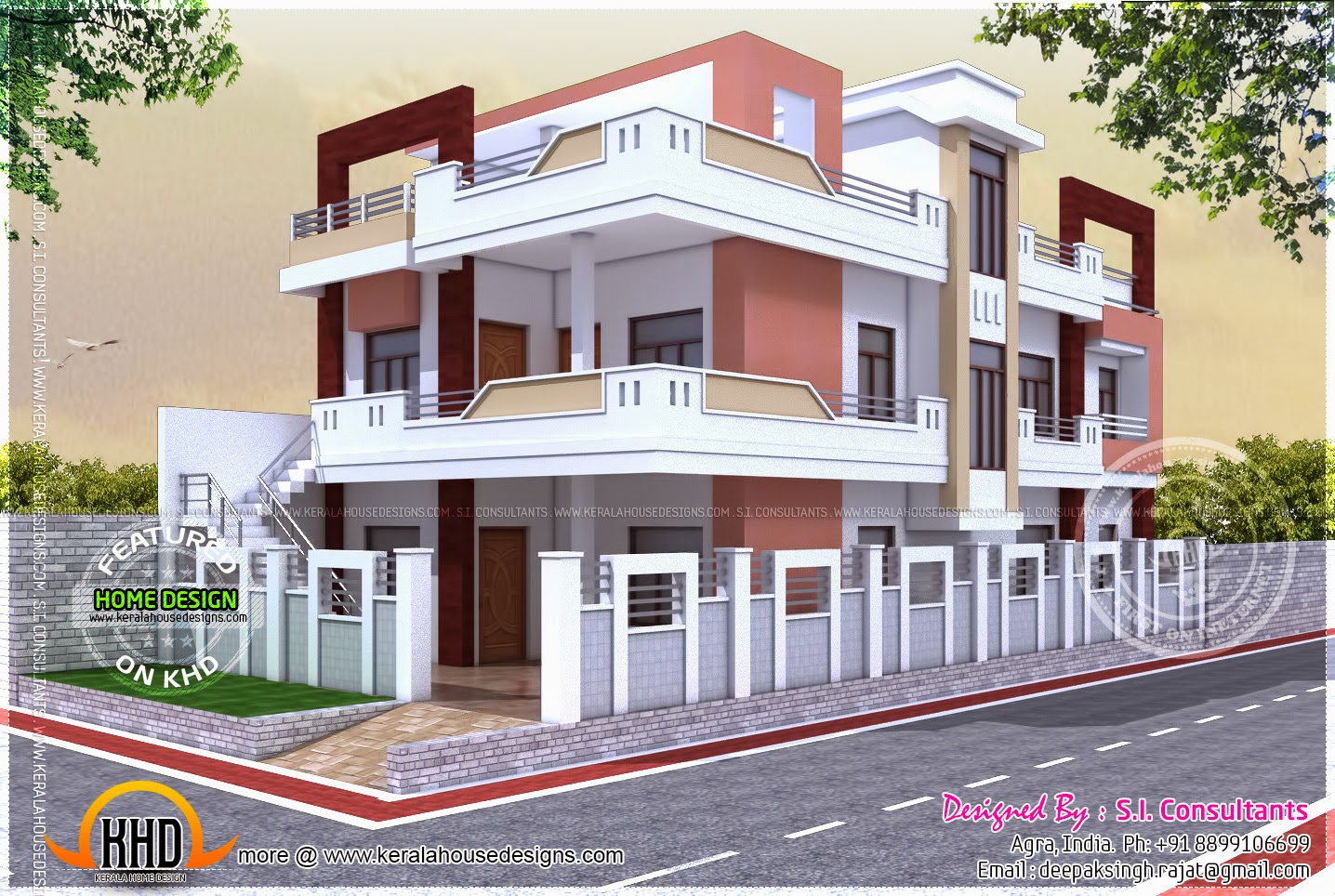 Floor plan  of North Indian  house  Kerala home  design and 
