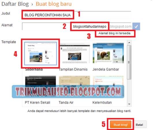 cara membuat blog di blogspot sampai SEO ready Cara Membuat Blog Di Blogspot Terbaru