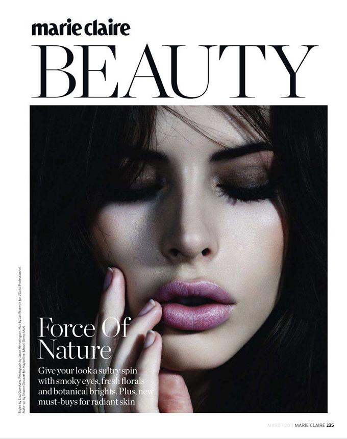 Marie Claire Beauty Kemp Muhl in MARIE CLAIRE UK March 2011