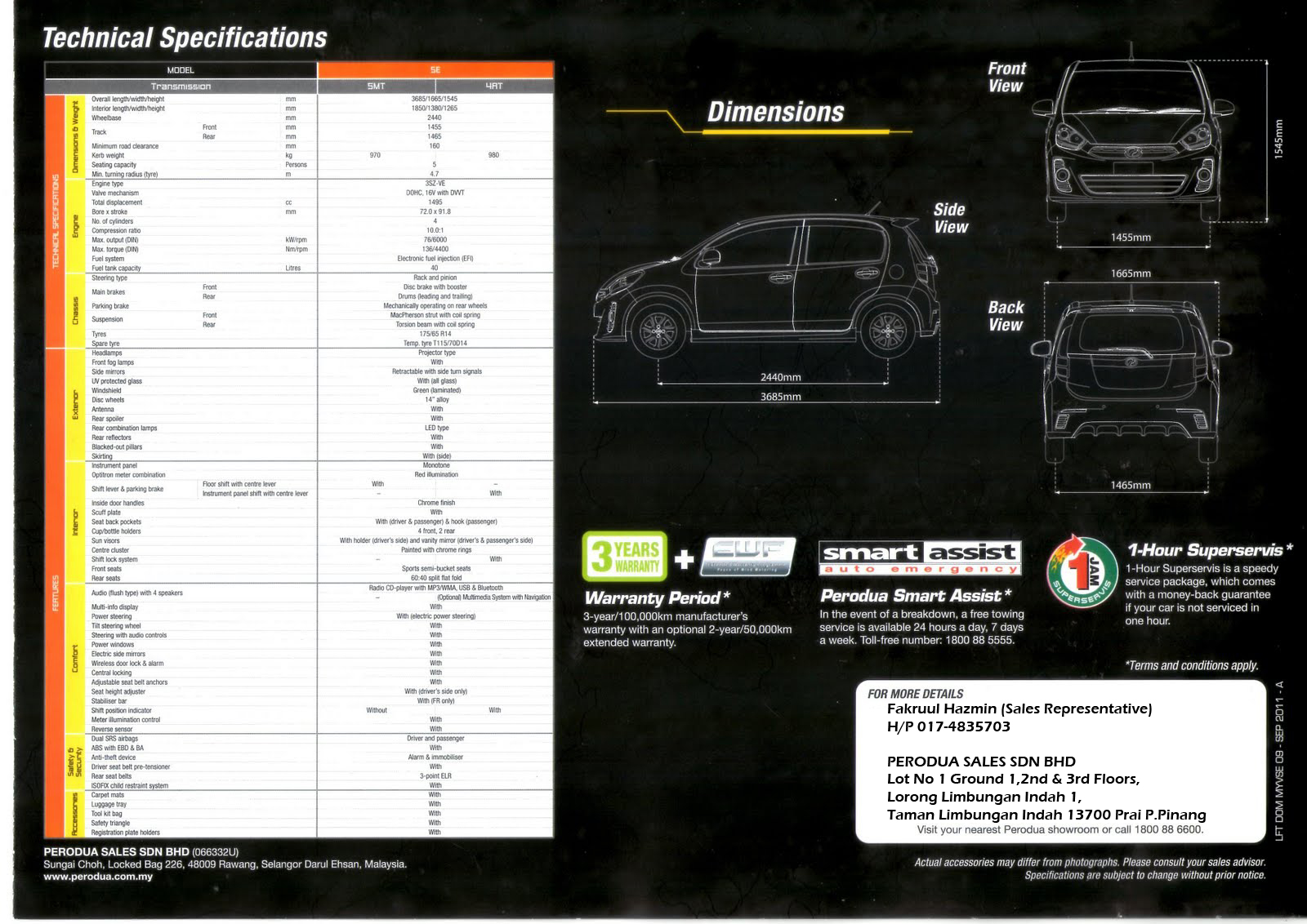 Perodua Promotion - 017-4835703: Official Brochure for New 
