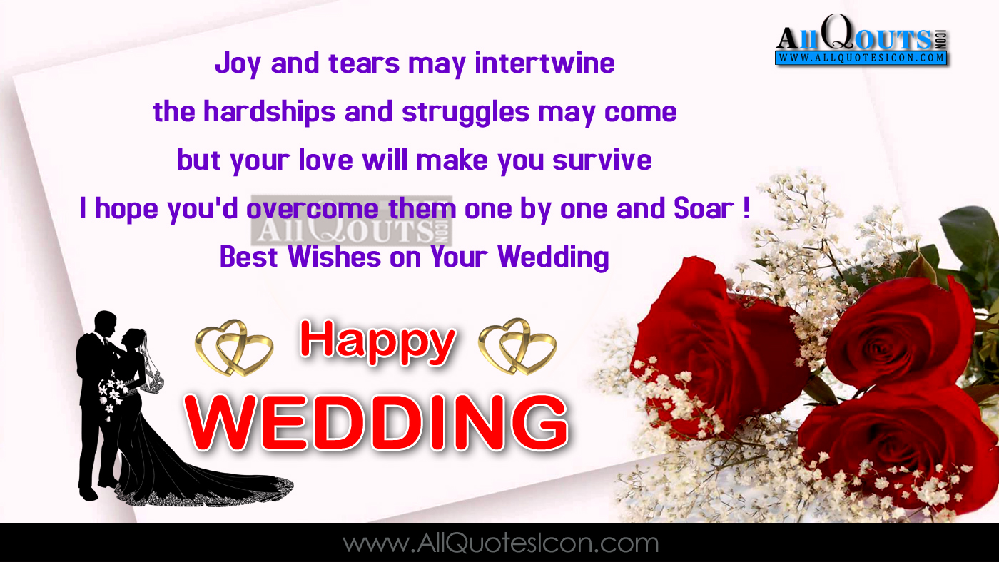 Happy Wedding English quotes images Wedding Greetings life