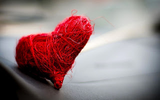 A Red Heart Made with small cord HD Love wallpaper