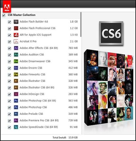 Adobe CS6 Master Collection free download