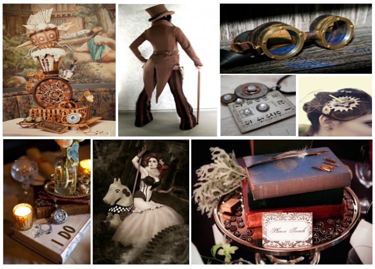 ideas on how to incorporate this theme into your own wedding Steampunk