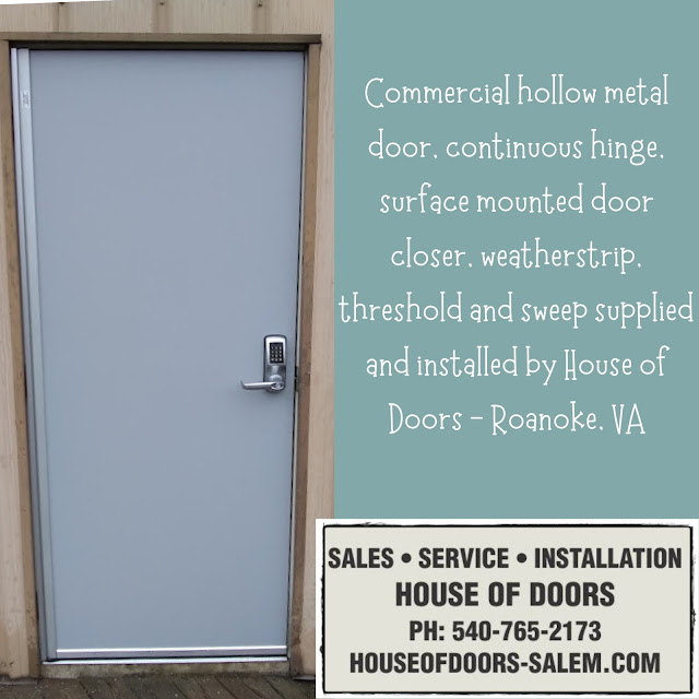 Commercial door opening supplied and installed by House of Doors - Roanoke, VA