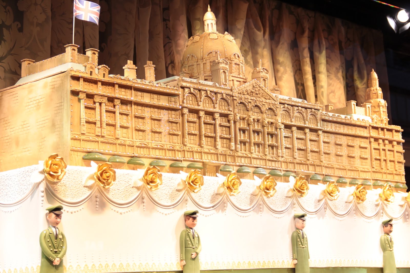 A giant wedding cake