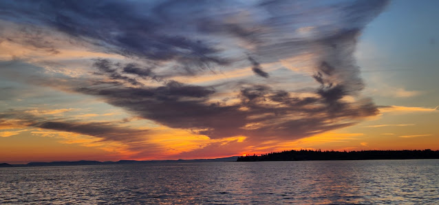 Dramatic clouds and sunset at Birch Bay