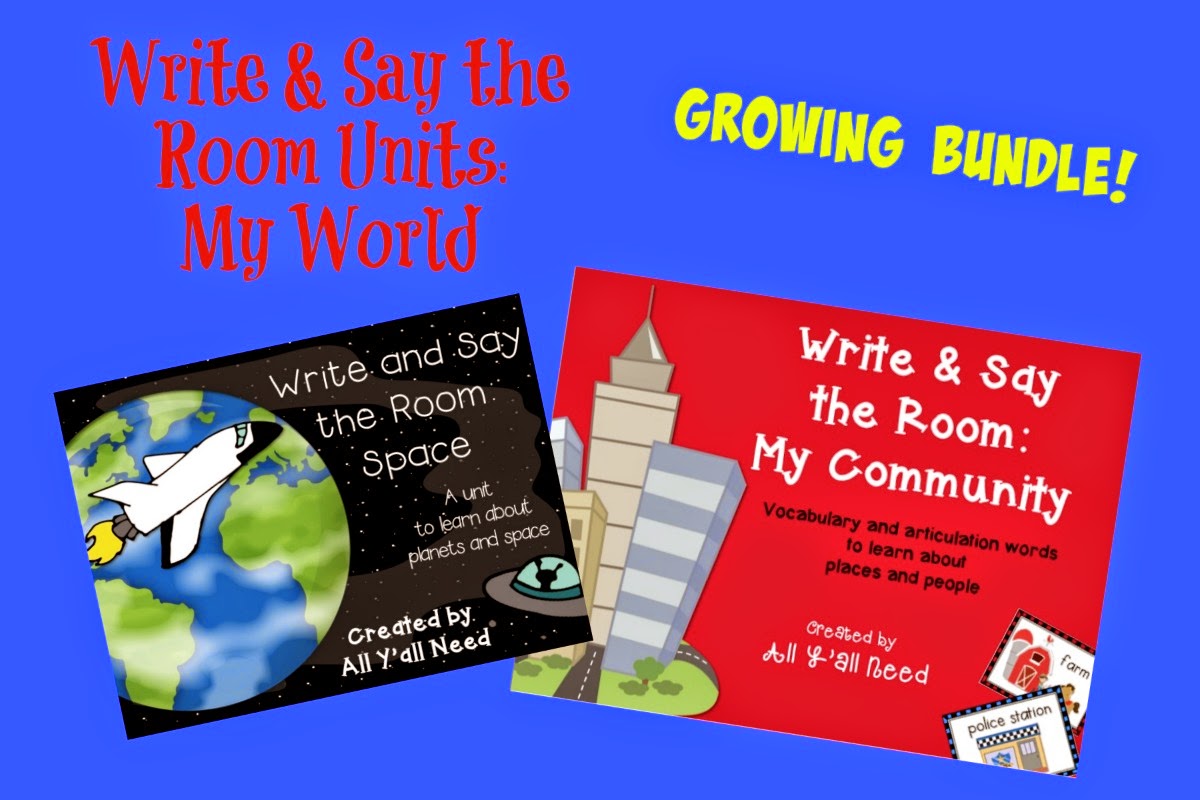  Write & Say the Room: Growing Bundle for My World