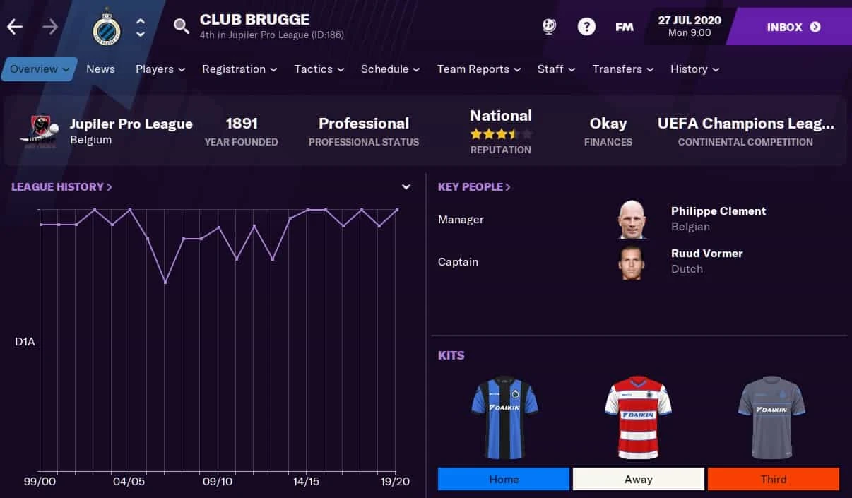 Club Brugge Football Manager 2021