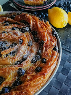 Tart with Lemon Cream & Blueberries