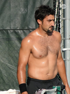 Nenad Zimonjic Shirtless at Cincinnati Open 2009